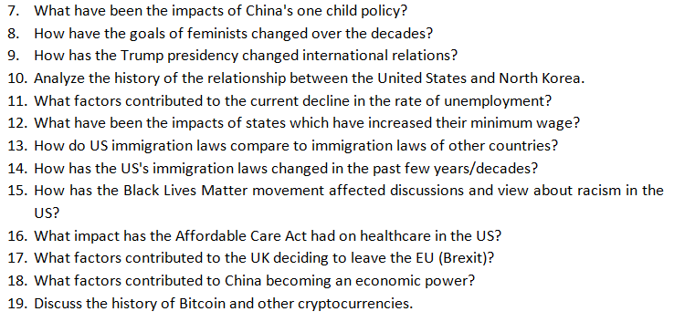 research paper topics for current events