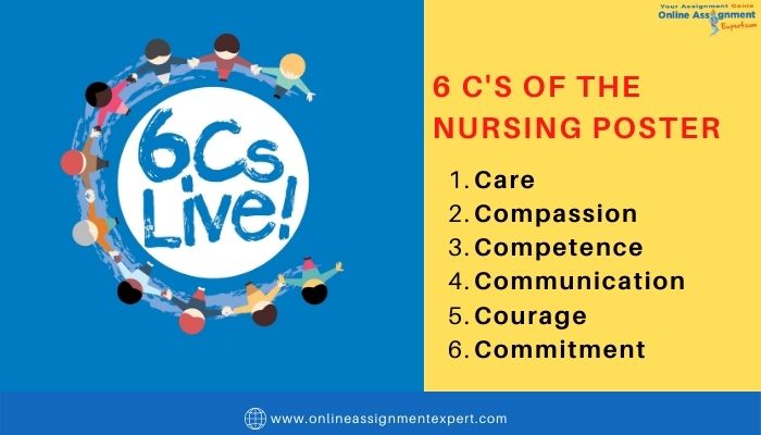 What are the 6 C's of the nursing poster?