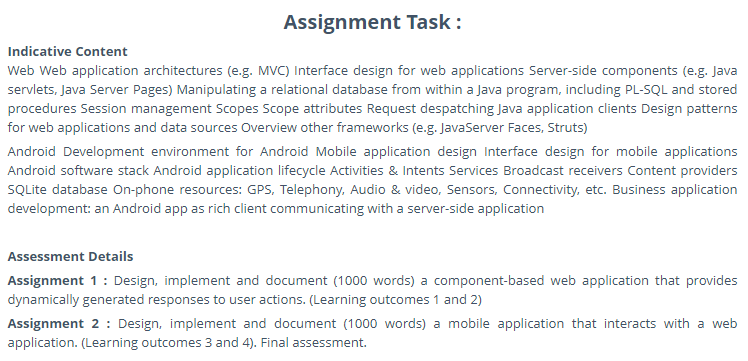 COSE50586: Mobile Application Development Assignment sample