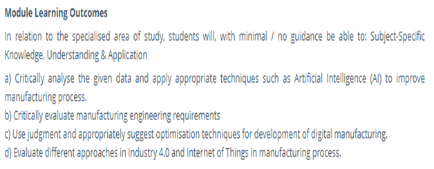 Manufacturing Engineering Assignment Sample 3