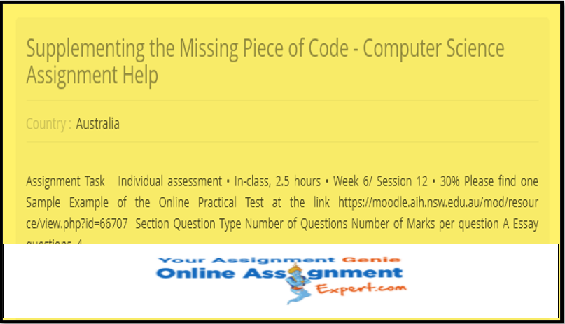Supplementing of Code