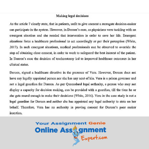 advance care directives assignment solution