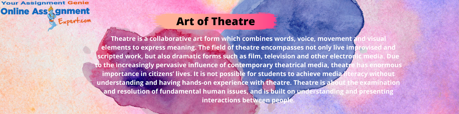 art of theater assignment help