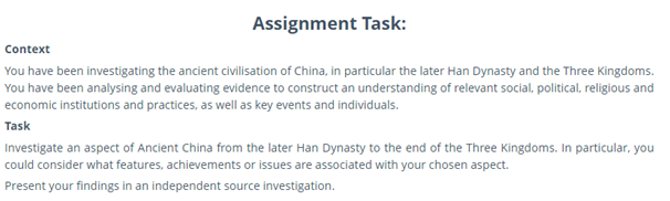 assignment task 1 of investigating the ancient world through report writing help