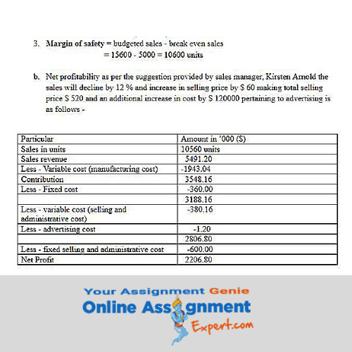 bachelor of accounting assignment solution