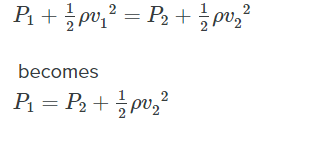 bernoulli's equation velocity analysis