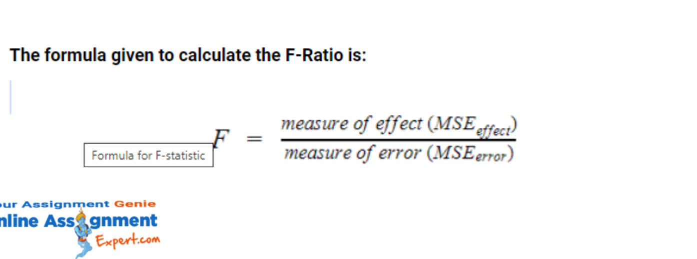 calculate F Ratio