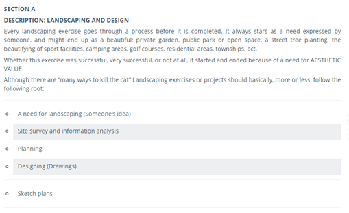 description landscaping and design