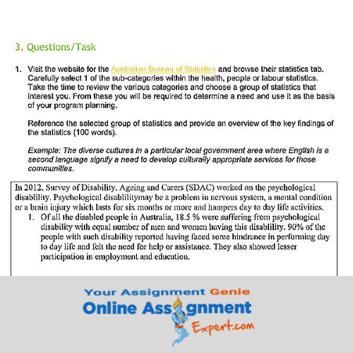 develop and implement service programs assignment sample