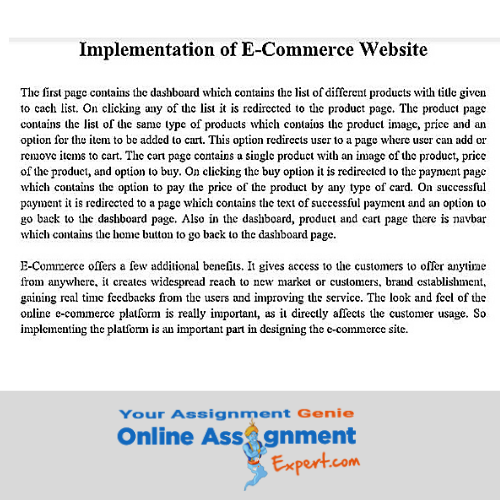 e-commerce security issue assignment sample