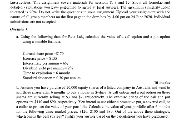 equity shares assignment sample