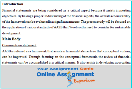 financial reporting assignment help