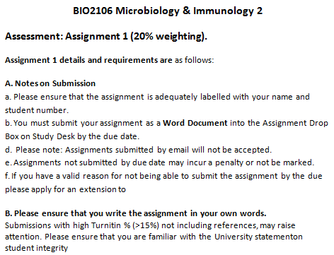 immunology assignment question