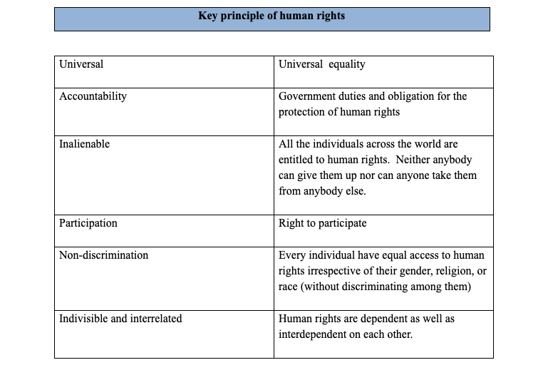 key principle of human rights