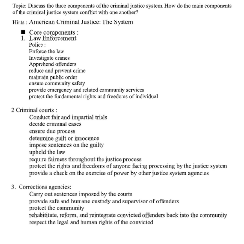 law enforcement assignment sample