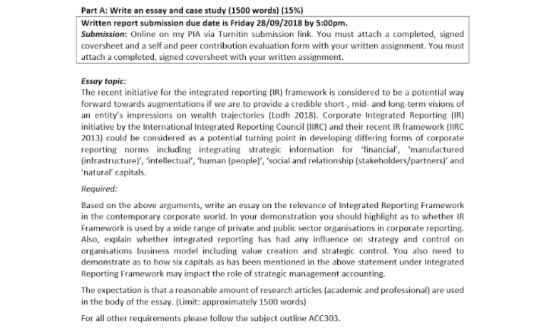 management accounting essay sample