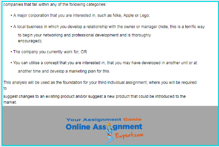 market analysis assignment solution