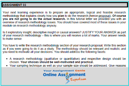 marketing research plan assignment sample