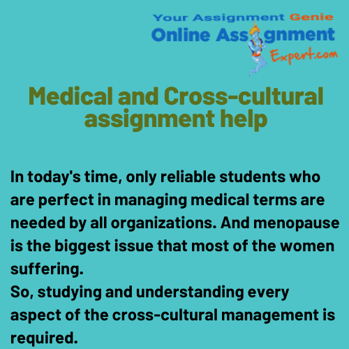 medical and cross cultural assignment help