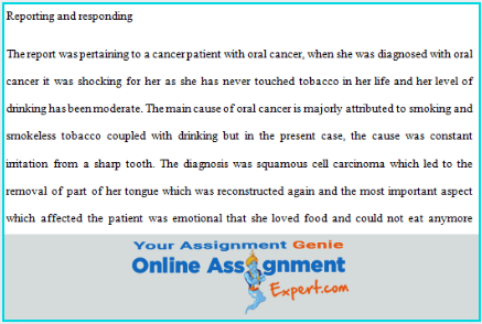 oncology assignment sample