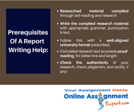 prerequisities of a report writing help