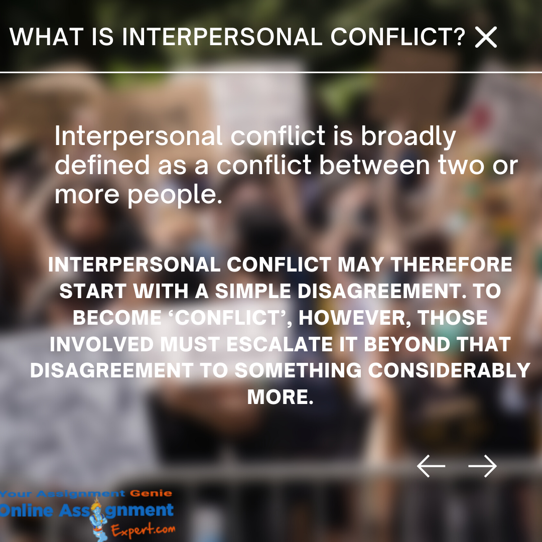what is interpersonal conflict