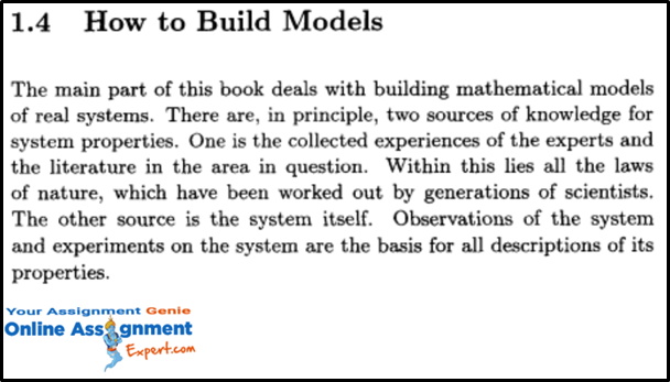 Dynamic System Modelling Assignment Sample