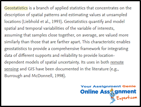 Geostatistics Assignment Help 1