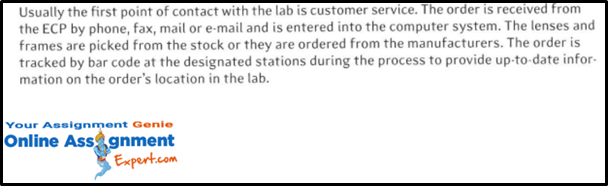 Optical Dispensing Assignment Sample1