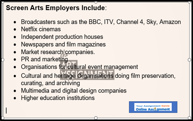 Screen Arts Assignment Help 1