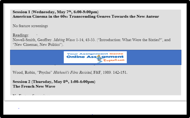 Screen Arts Assignment Help 5