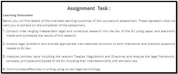 European Legal Assignment Task