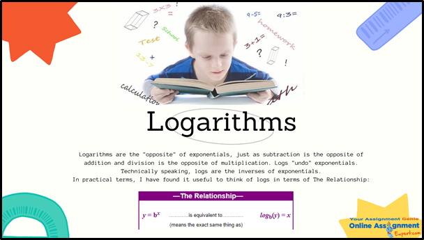 Logarithms and Exponentials Assignment Help