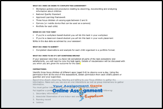 Childcare and Wellbeing Assignment Sample