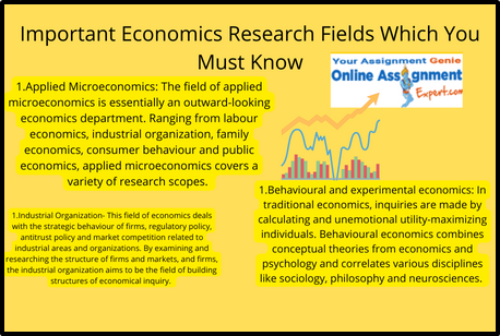 Important Economics Research Fields Which You Must Know